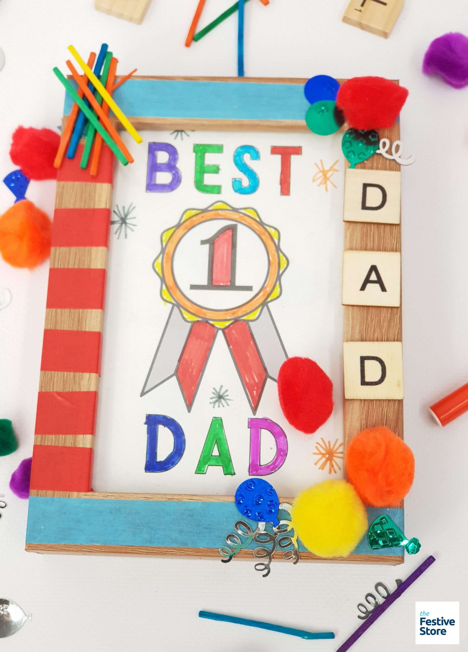 Father's Day children's frame craft activity