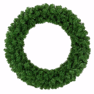 A green undecorated christmas wreath