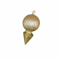 A small finial gold christmas ornament