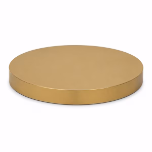 A gold circular christmas base