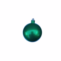 A green christmas bauble pearl finish