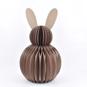 HONEYCOMB PAPER EASTER BUNNY ROUND 61CM ALMONDINE