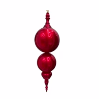 A christmas finial candy apple in red