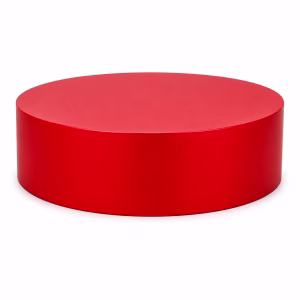 A red christmas circular platform