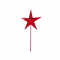 STAR TOPPER PLASTIC 30CM RED GLOSS