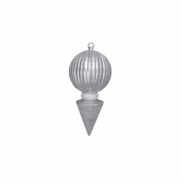 A small finial silver christmas ornament