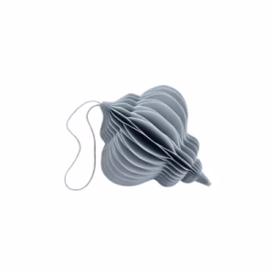 A honeycomb paper christmas finial decoration in silver.