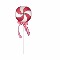 A christmas candy cane lollypop decoration